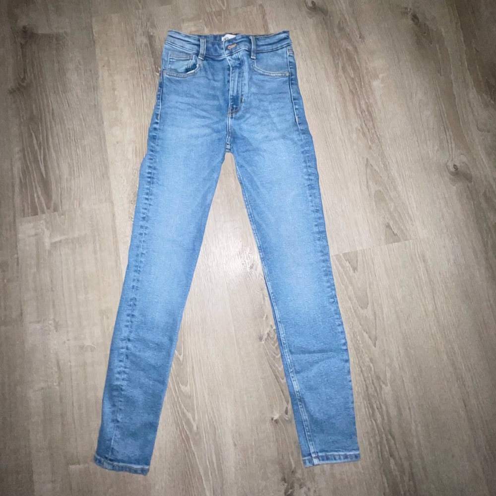 medium wash ZARA skinny jeans
